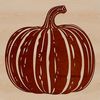 A stylized illustration of a squash, suitable for vector art projects and designs.