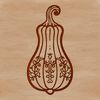 Ornate Gourd Design Vector Art A stylized illustration of an ornate squash with intricate details.