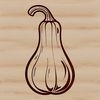 Beautiful Gourd Graphic Design Asset A digital illustration of a squash, designed as vector art for graphic designers and crafters.