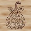 Beautiful Squash Illustration An ornate illustration of a squash as a vector design element.