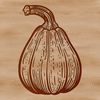 A Realistic Squash Illustration in Vector Format A high-quality SVG image of a realistic squash with rounded shape and subtle texture details.