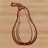 A high-quality illustration of a squash, suitable for graphic design and cutting machine projects.