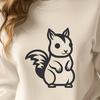 Cute Squirrel Printable Artwork - Free DXF Download