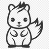 Squirrel Vector Art In SVG, PNG, PDF And DXF Formats