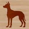 Doberman Pinscher Vector Clip Art Illustration A detailed illustration of a Doberman Pinscher standing upright, suitable for vector art designs.
