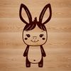 A cute standing donkey illustrated in vector art.