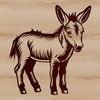 A standing donkey with realistic detail, suitable for commercial or personal use.