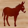 Donkey Illustration SVG Vector Graphics A digital illustration of a standing donkey created as vector art for various uses.