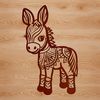 Elegant Donkey Vector A standing donkey with intricate details, suitable for vector art projects.