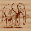 A single standing African elephant in a natural habitat setting.