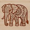 Standing Safari Animal Elephant Illustration A detailed illustration of a standing elephant, suitable for vector design and commercial use.