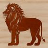 Regal Lion SVG Large standing lion with golden fur and regal expression, suitable for vector art design.