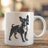Free Standing Dog Image Vector File A Boston Terrier dog standing in a neutral background.