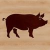 Vector Pig Illustration A standing farm animal, specifically a pig, depicted in a vector format.