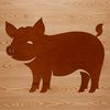 Farm Animal Illustration in Simple Format A standing pig illustration in a simple, scalable format.