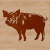 Simple Pig Illustration A standing farm animal, identified as a pig, in a simplified vector design.