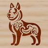Standing Shiba Dog Breed Vector Graphic Illustrative vector art of a standing Shiba Inu dog breed.