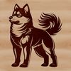 Vector design of a Shiba Inu animal, suitable for clip art and commercial use.