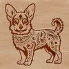 Ornate Dog Breed Icon A small, ornate dog breed with a distinctive appearance, specifically a Welsh Corgi.