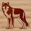 Wolf Vector Art for Crafts Close-up illustration of a standing wolf in vector format.