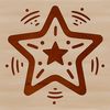 A single-pointed star symbol designed as vector art for digital use.