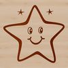 A single-pointed star symbol created as a vector graphic for various design applications.