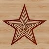 Free Star Clip Art Design A stylized star shape with clean lines and geometric details, suitable for various design applications.