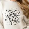 Free Star Clip Art Graphic A geometric star shape designed as an SVG vector art icon suitable for various digital applications.