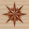 Stylized Star Vector Graphic A stylized star icon made from geometric shapes, suitable for use in digital design and crafting.
