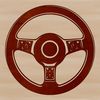 Steering Wheel Vector Graphic Vector illustration of a car steering wheel, suitable for digital designs.