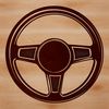 Vector Car Icon Steering wheel icon in vector format.
