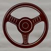 Car Steering Wheel Vector Graphic A detailed illustration of a standard vehicle steering wheel, suitable for digital design and cutting projects.