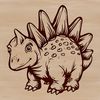 An illustration of a dinosaur from the Cretaceous period with distinctive armor plating.