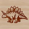 A high-resolution SVG design of a dinosaur featuring the distinctive plates on its back.