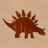 Free SVG Dinosaur Clip Art Illustration of a Stegosaurus dinosaur in prehistoric environment.