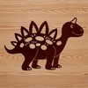 Prehistoric stegosaurus dinosaur illustration in vector format.