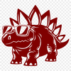 Artistic Stegosaurus In DXF - For Free Download, Commercial Use