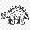 Dinosaur Stencil In SVG File Format For Free Download