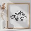 Stunning Stegosaurus In PDF & PNG