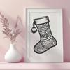 Artistic Stocking - Sublimation DXF