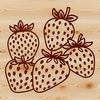 Ripe Strawberry Graphic Design A digital representation of a ripe strawberry.