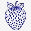 Strawberry SVG Template for Cutting Machines A single strawberry with seeds, ready to be cut out or used as a template in various design software.