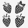 Free SVG Fruit Clip Art A digital illustration of a ripe strawberry fruit.