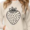 Fruit Vector Icon A digital representation of a whole strawberry, suitable for cutting machines or laser cutters.