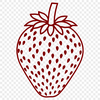 Simple Red Fruit Design Illustration of a red strawberry fruit in vector format.