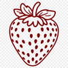 Fresh Strawberry Slice A digital vector design featuring a juicy strawberry slice on a white background.