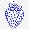 Delicious Vector Strawberry Graphic A digital representation of a strawberry, created as a vector graphic.