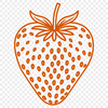 Beautiful Fruit Clipart Icon A detailed illustration of a strawberry, suitable for vector design and cutting machine projects.