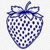 Sweet Fresh Fruit Vector Art A stylized illustration of a strawberry, suitable for vector graphics and cutting machine designs.