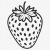 A simple vector design of a ripe red strawberry for crafting or graphic use.